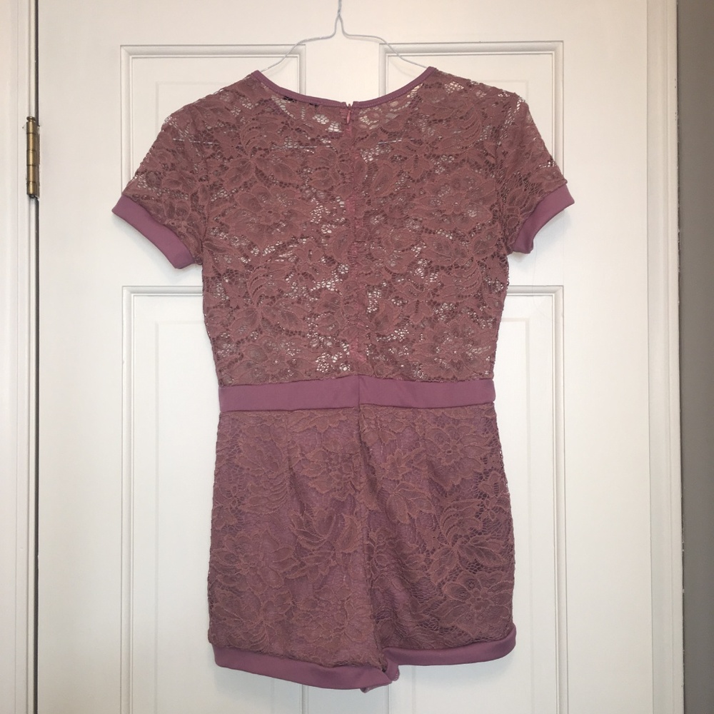 Pink Lace Romper